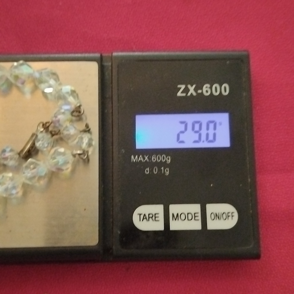 Vtg LOT of 2 AB Rock Crystal Chokers Double Strand and Single Strand - Picture 13 of 13